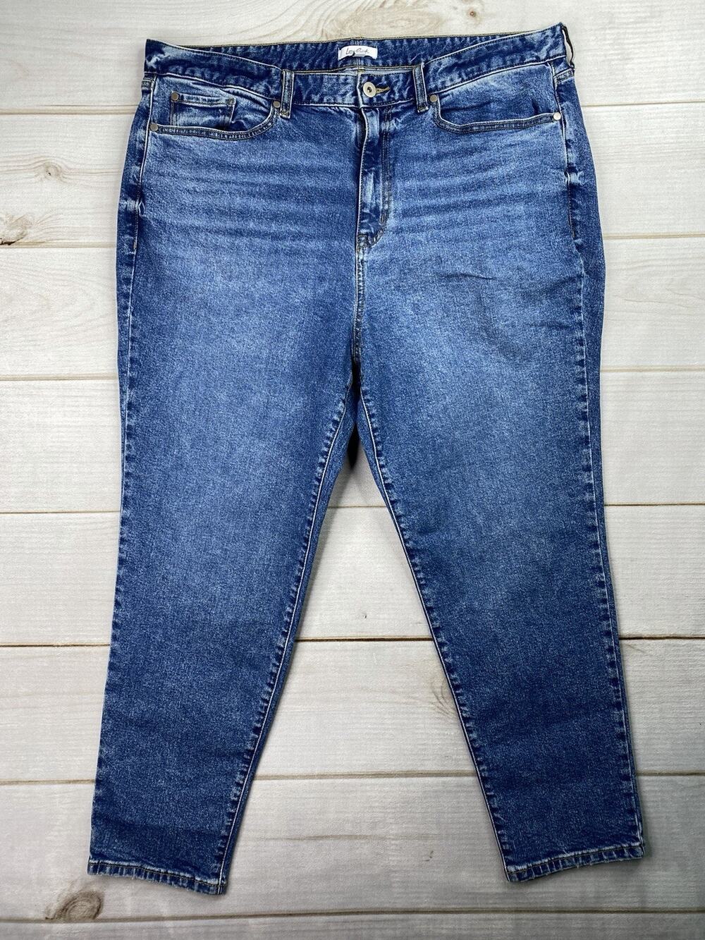 Lovesick Jeans Womens 20 Med Distressed Wash High Rise Ankle Stretch Pockets